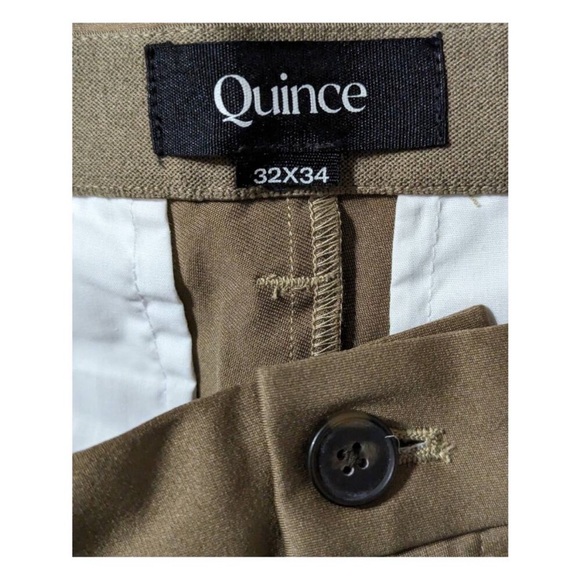 Quince Mens Brown Recycled Comfort Tech Slim Fit Chino Pants Size 32x34 - Picture 5 of 10